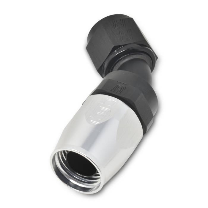 Russell - Russell 16AN ProClassic 45 Degree Hose End With Black/Silver Finish 610133