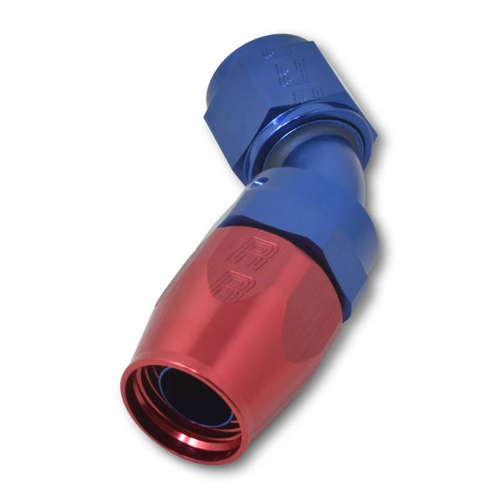 Russell - Russell 12AN ProClassic 45 Degree Hose End With Red/Blue Finish 610120