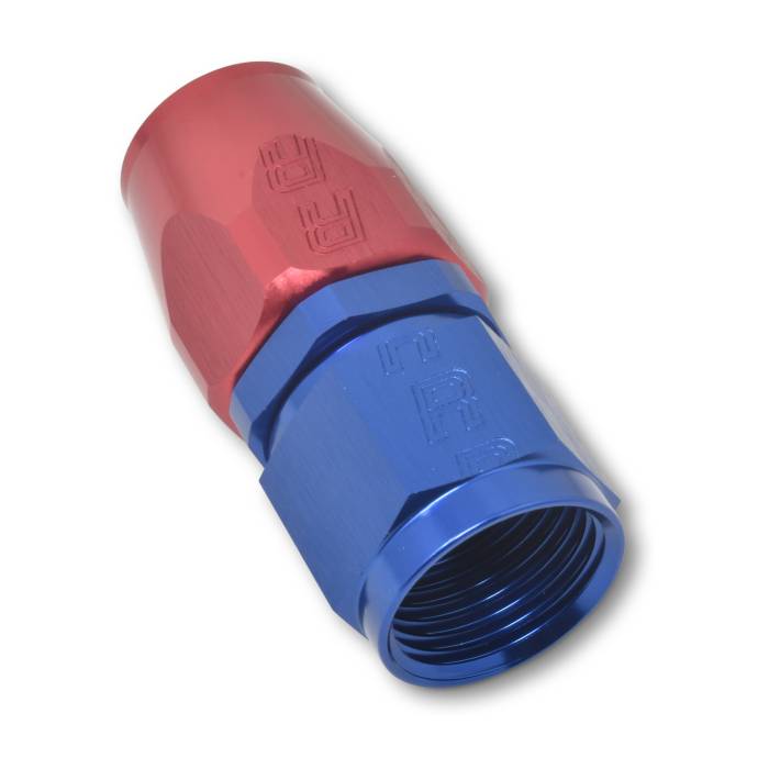 Russell - Russell 6AN ProClassic Straight Hose End With Red/Blue Finish 610020