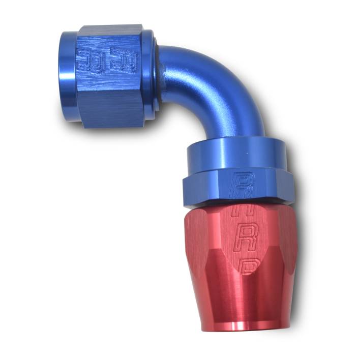 Russell - Russell 4AN ProClassic 90 Degree 1/2" Radius Hose End With Red/Blue Finish 610150