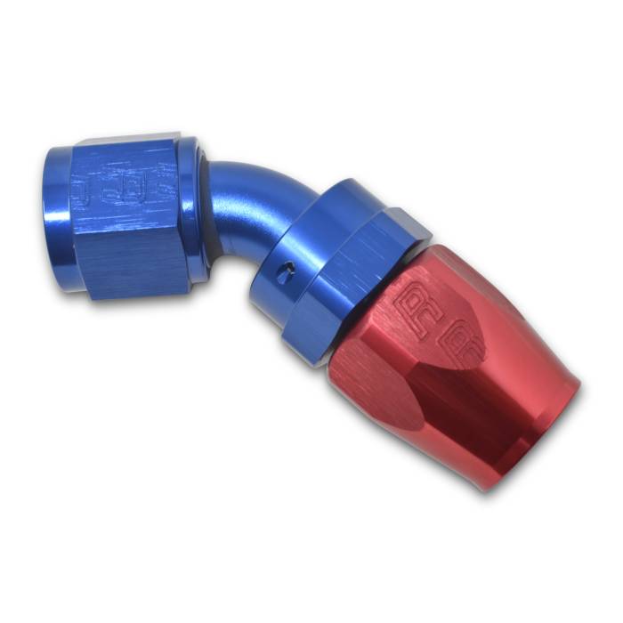 Russell - Russell 4AN ProClassic 45 Degree Hose End With Red/Blue Finish 610080