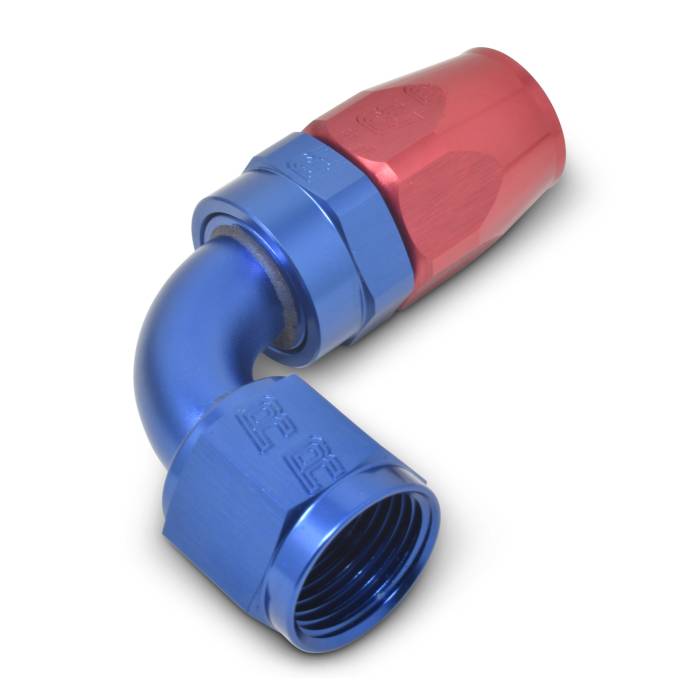 Russell - Russell 8AN ProClassic Swivel 90 Degree 1/2" Radius Hose End With Red/Blue Finish 610170