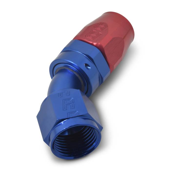 Russell - Russell 10AN ProClassic Swivel 45 Degree Hose End With Red/Blue Finish 610110