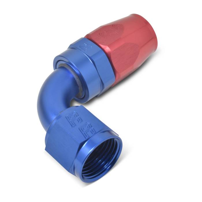 Russell - Russell 10AN ProClassic Swivel 90 Degree 5/8" Radius Hose End With Red/Blue Finish 610180