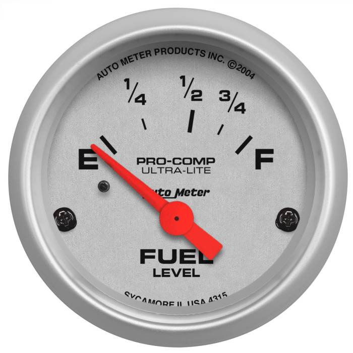 AutoMeter - AutoMeter Ultra-Lite Electric Fuel Level Gauge 4315