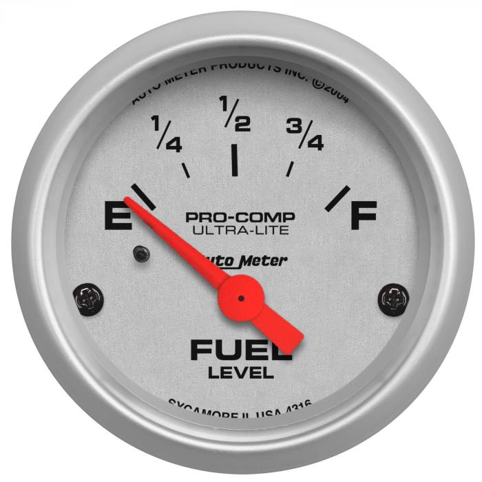 AutoMeter - AutoMeter Ultra-Lite Electric Fuel Level Gauge 4316