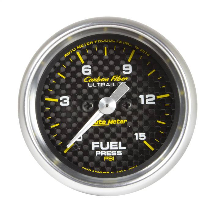 AutoMeter - AutoMeter Carbon Fiber Electric Fuel Pressure Gauge 4761