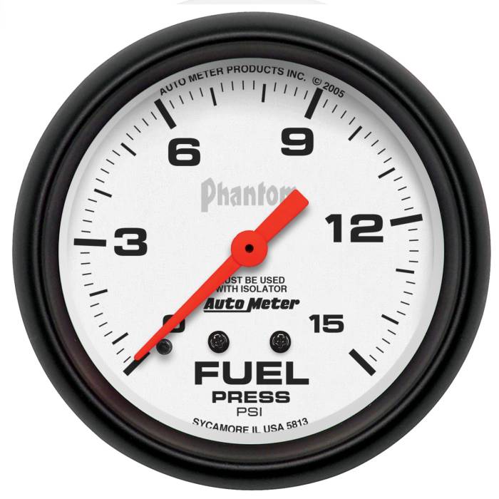 AutoMeter - AutoMeter Phantom Mechanical Fuel Pressure Gauge 5813