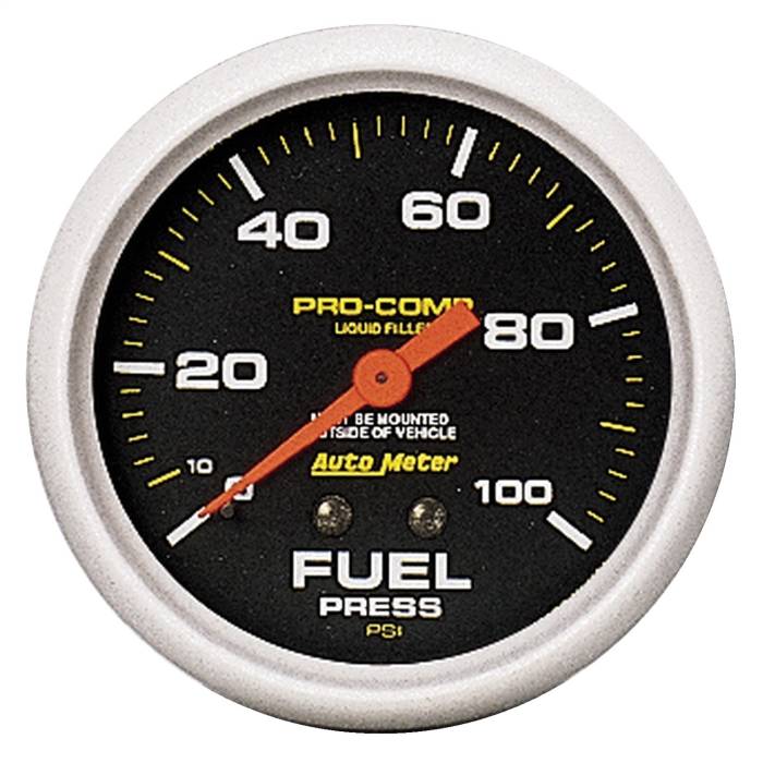 AutoMeter - AutoMeter Pro-Comp Liquid-Filled Mechanical Fuel Pressure Gauge 5412