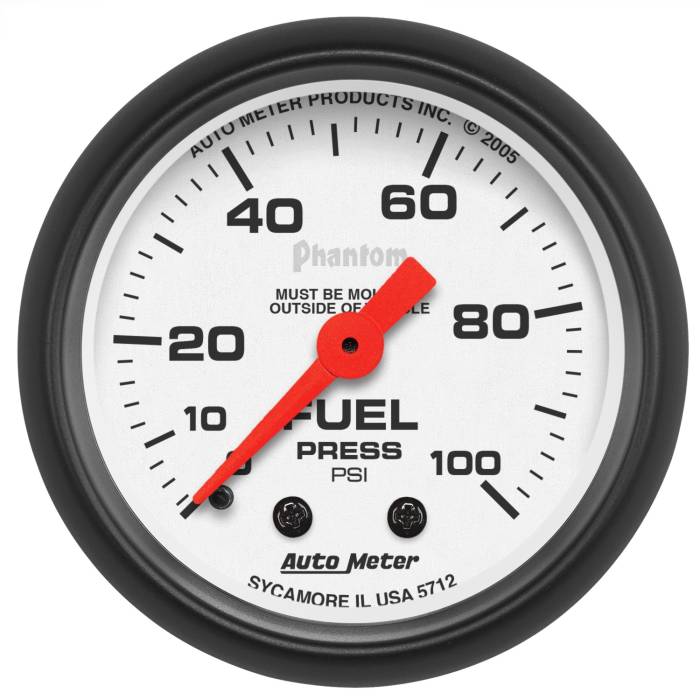 AutoMeter - AutoMeter Phantom Mechanical Fuel Pressure Gauge 5712