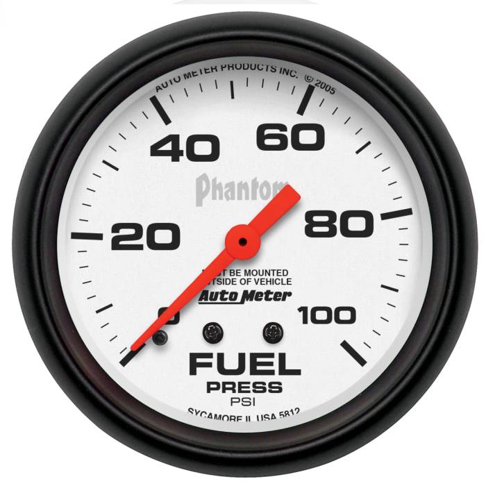 AutoMeter - AutoMeter Phantom Mechanical Fuel Pressure Gauge 5812