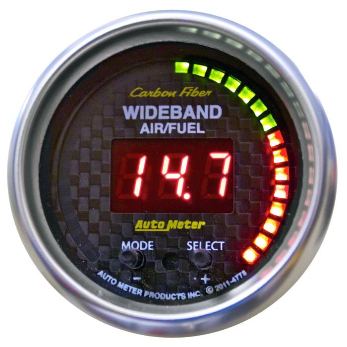 AutoMeter - AutoMeter Carbon Fiber PRO Wideband Air Fuel Ratio Gauge 4778