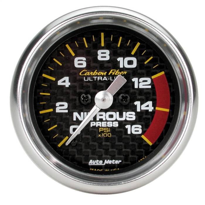 AutoMeter - AutoMeter Carbon Fiber Electric Nitrous Pressure Gauge 4774