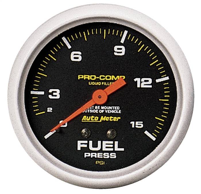 AutoMeter - AutoMeter Pro-Comp Liquid-Filled Mechanical Fuel Pressure Gauge 5411