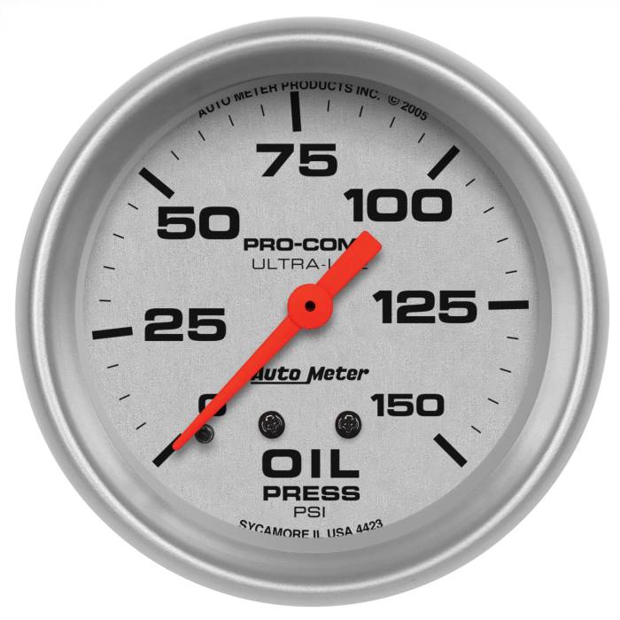 AutoMeter - AutoMeter Ultra-Lite Mechanical Oil Pressure Gauge 4423