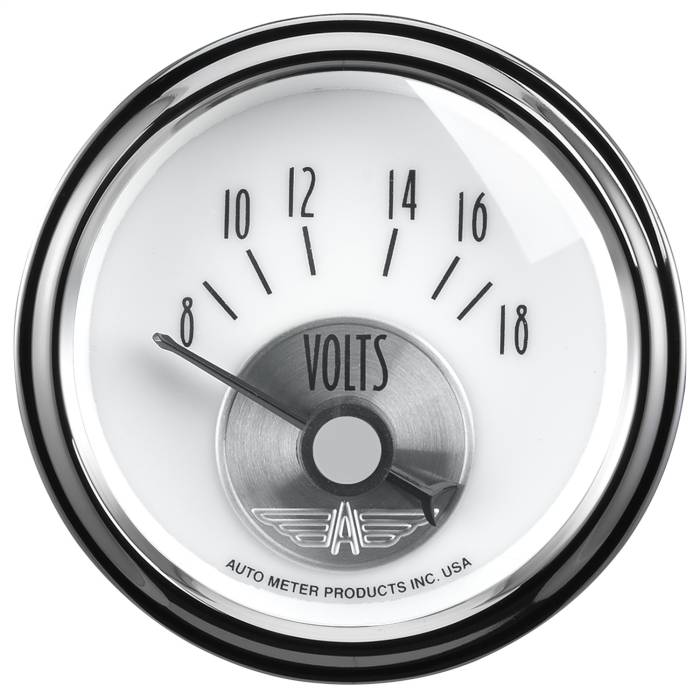 AutoMeter - AutoMeter Prestige Series Pearl Voltmeter Gauge 2094