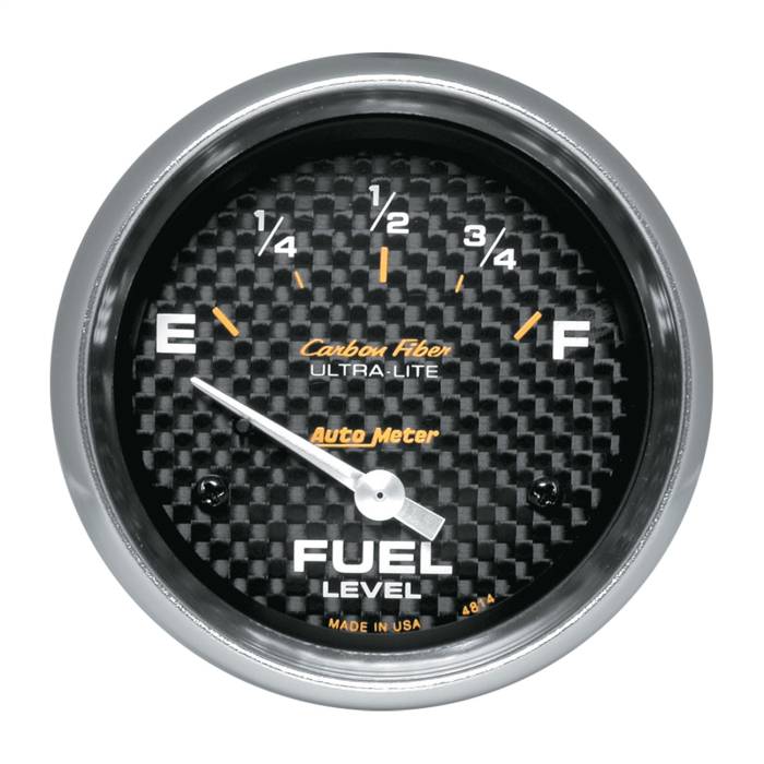 AutoMeter - AutoMeter Carbon Fiber Electric Fuel Level Gauge 4814