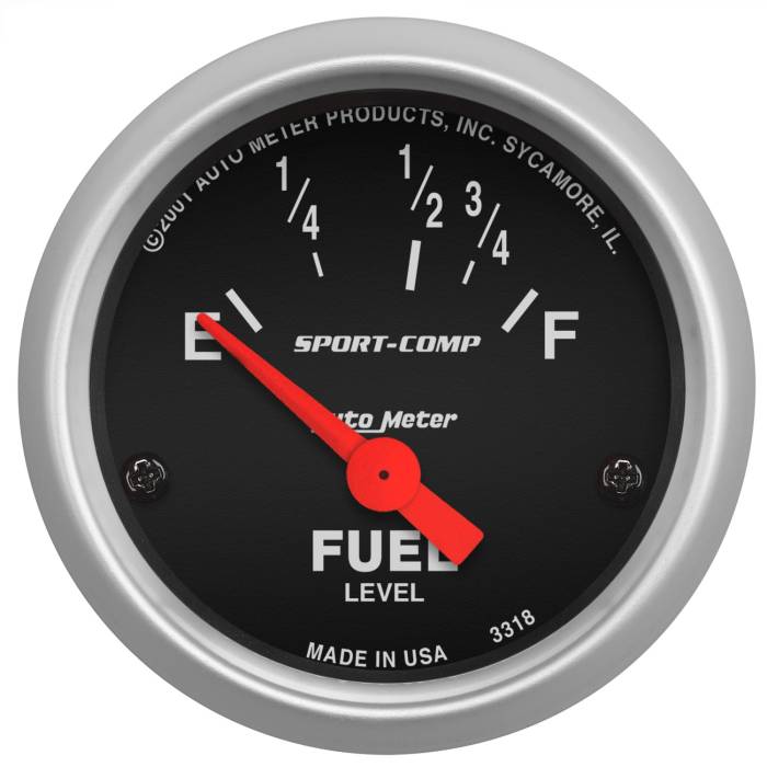 AutoMeter - AutoMeter Sport-Comp Electric Fuel Level Gauge 3318