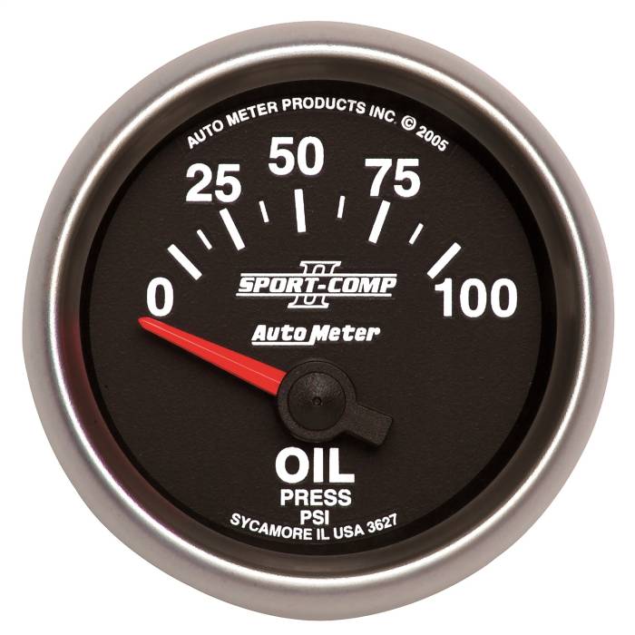 AutoMeter - AutoMeter Sport-Comp II Electric Oil Pressure Gauge 3627