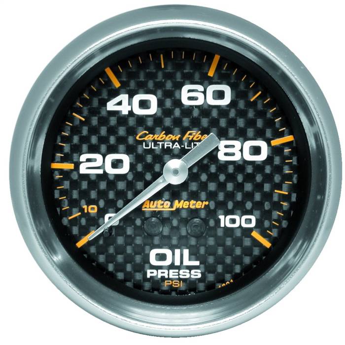 AutoMeter - AutoMeter Carbon Fiber Mechanical Oil Pressure Gauge 4821