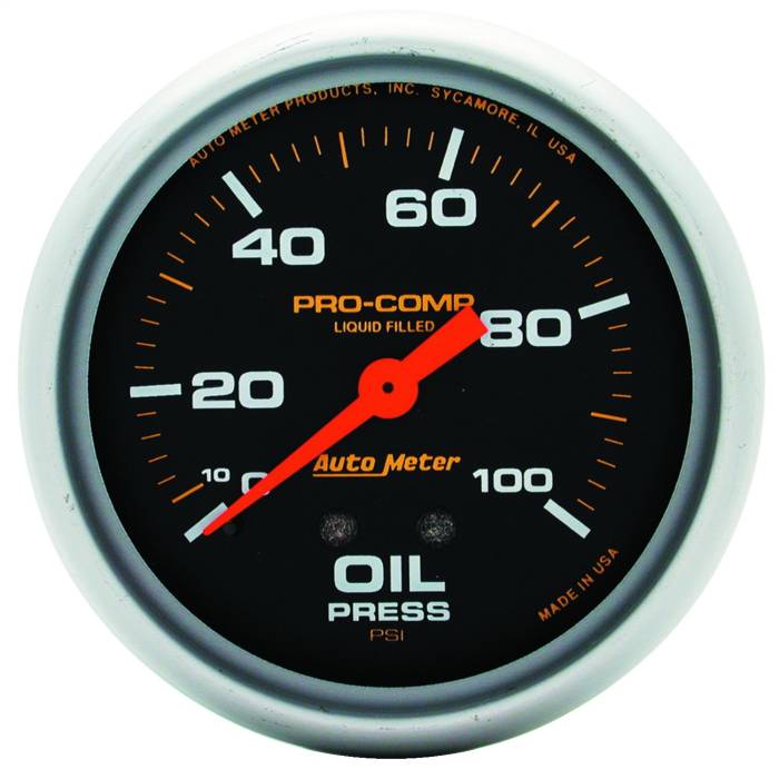 AutoMeter - AutoMeter Pro-Comp Liquid-Filled Mechanical Oil Pressure Gauge 5421