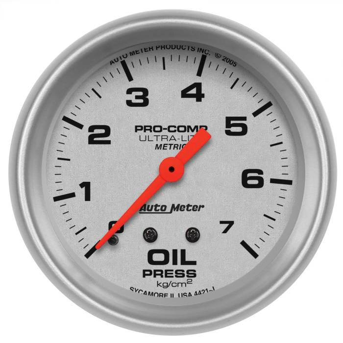 AutoMeter - AutoMeter Ultra-Lite Mechanical Metric Oil Pressure Gauge 4421-J