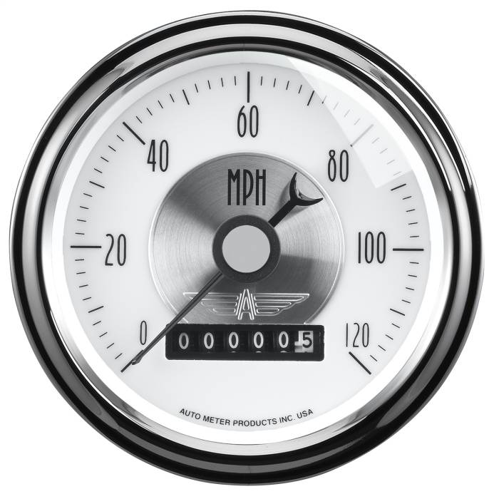 AutoMeter - AutoMeter Prestige Series Pearl Electric Programmable Speedometer 2085