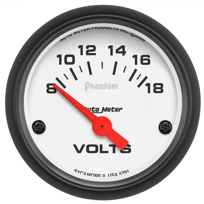 AutoMeter - AutoMeter Phantom Electric Voltmeter Gauge 5791