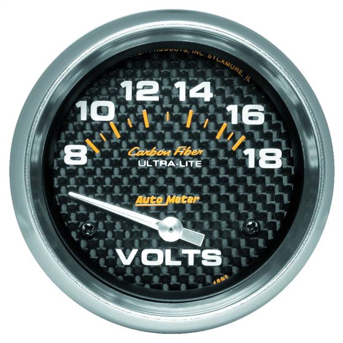 AutoMeter - AutoMeter Carbon Fiber Electric Voltmeter Gauge 4891