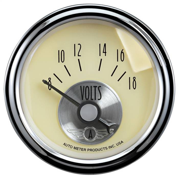 AutoMeter - AutoMeter Prestige Series Antique Ivory Voltmeter Gauge 2092