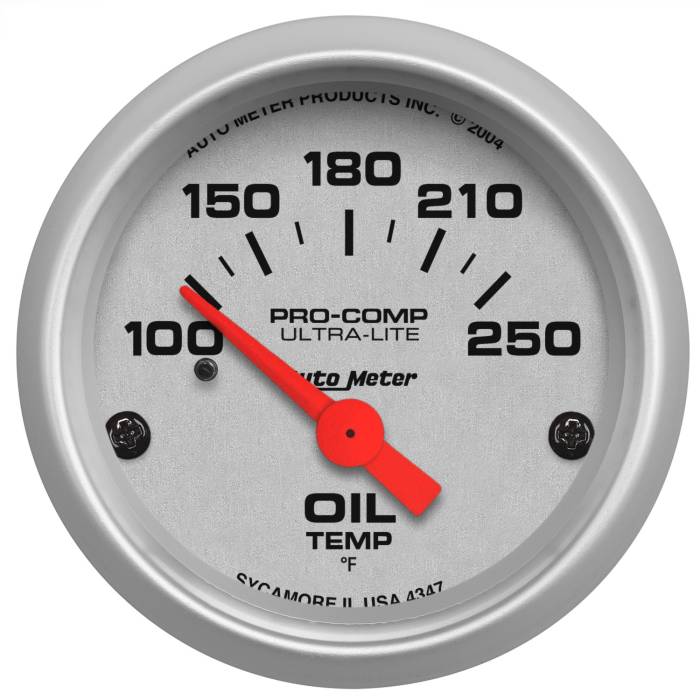 AutoMeter - AutoMeter Ultra-Lite Electric Oil Temperature Gauge 4347