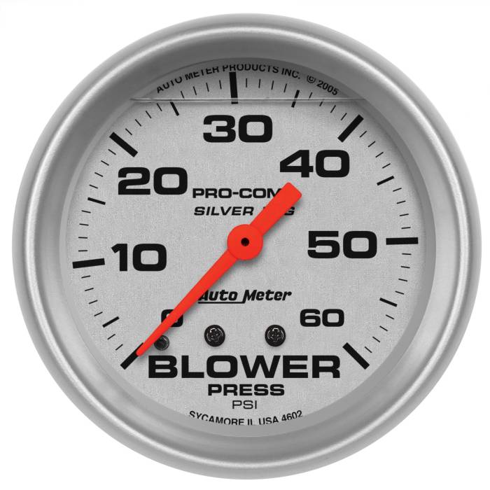 AutoMeter - AutoMeter Silver LFGs Blower Pressure Gauge 4602