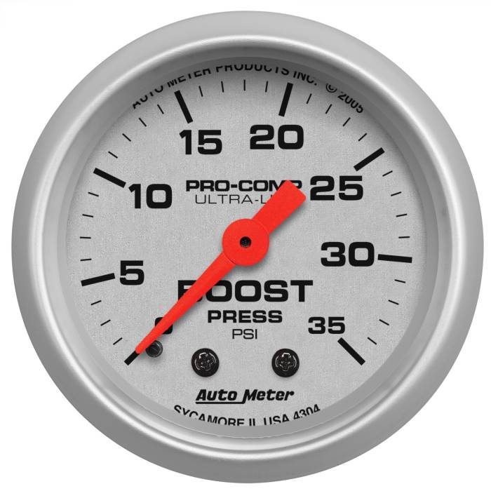 AutoMeter - AutoMeter Ultra-Lite Mechanical Boost Gauge 4304