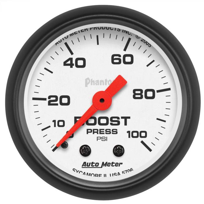 AutoMeter - AutoMeter Phantom Mechanical Boost Gauge 5706