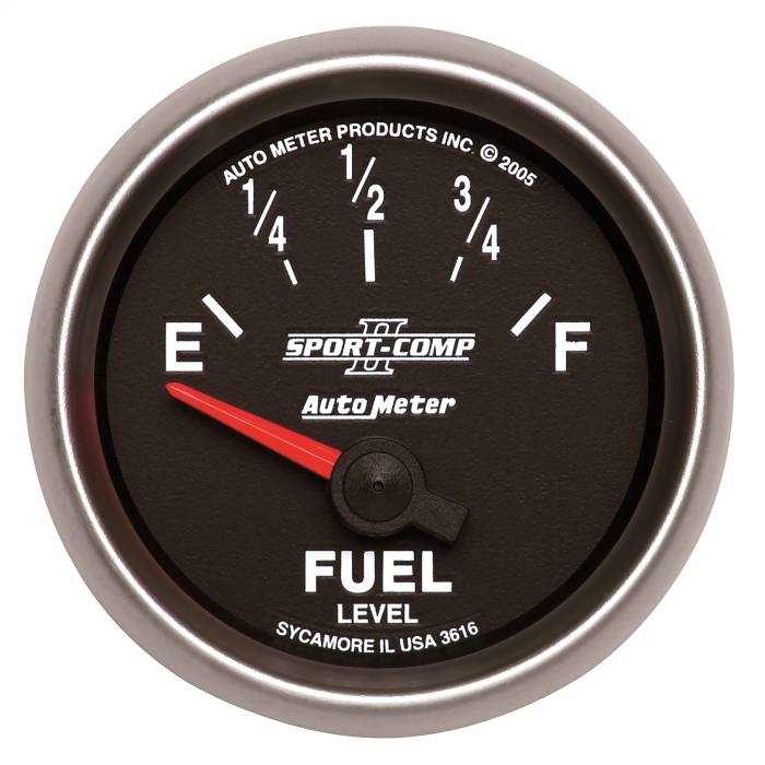 AutoMeter - AutoMeter Sport-Comp II Electric Fuel Level Gauge 3616