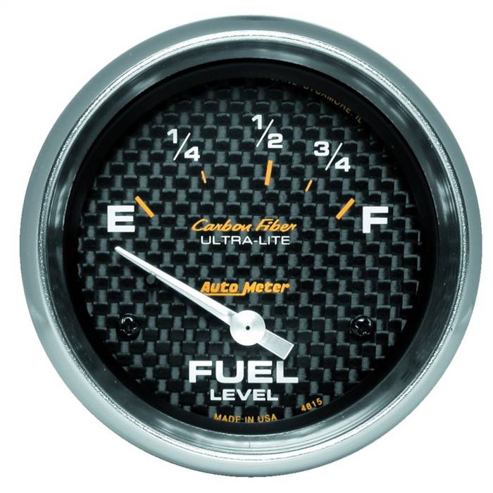 AutoMeter - AutoMeter Carbon Fiber Electric Fuel Level Gauge 4815