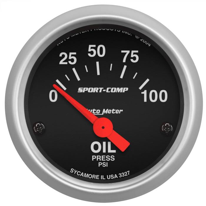 AutoMeter - AutoMeter Sport-Comp Electric Oil Pressure Gauge 3327