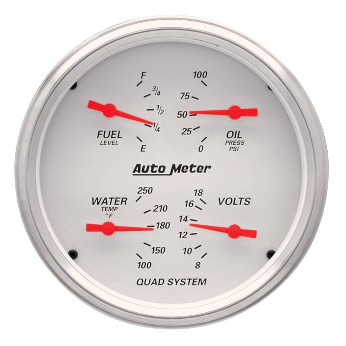 AutoMeter - AutoMeter Arctic White Quad Gauge 1310