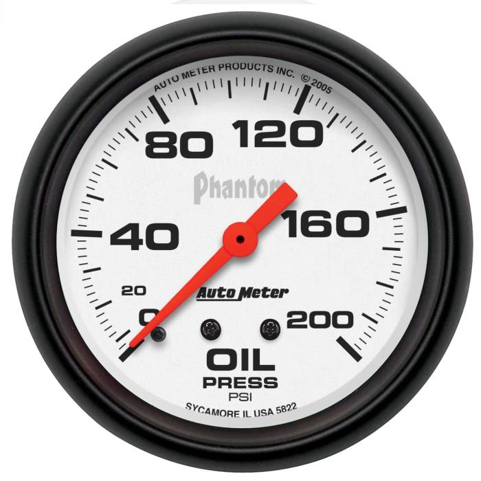 AutoMeter - AutoMeter Phantom Mechanical Oil Pressure Gauge 5822