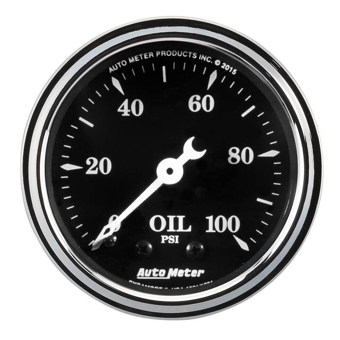 AutoMeter - AutoMeter Old Tyme Black Mechanical Oil Pressure Gauge 1721