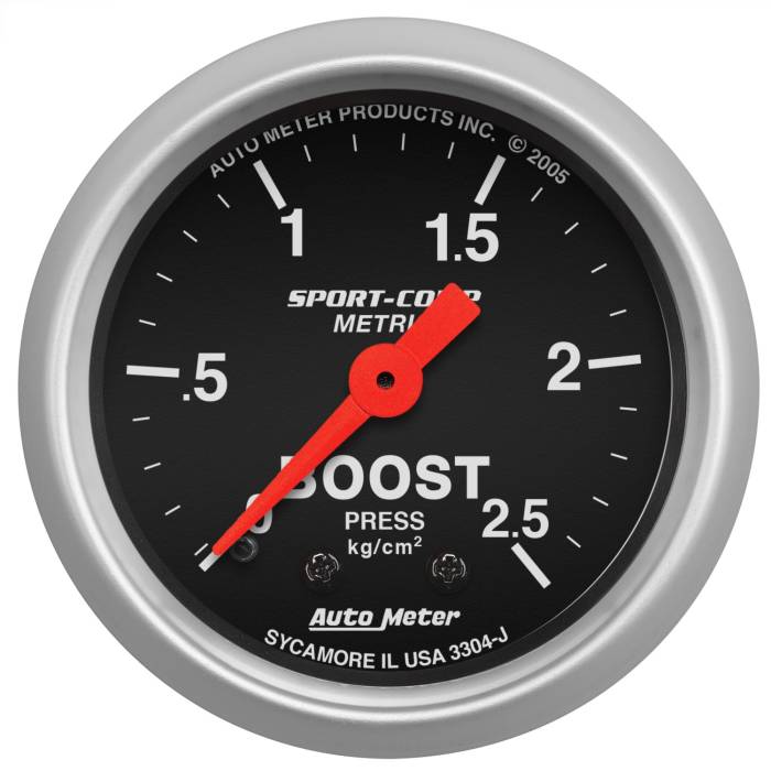 AutoMeter - AutoMeter Sport-Comp Mechanical Metric Boost Gauge 3304-J