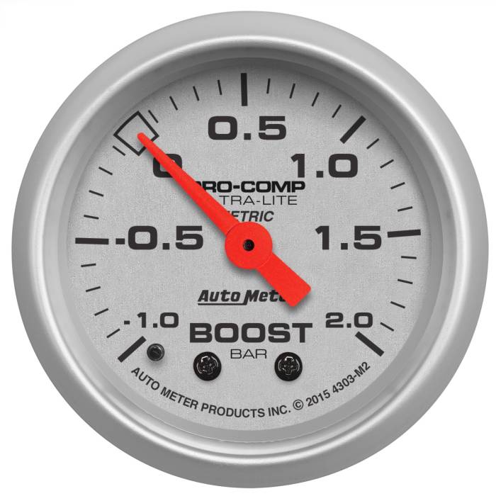 AutoMeter - AutoMeter Ultra-Lite Mechanical Boost/Vacuum Gauge 4303-M2