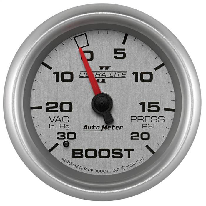 AutoMeter - AutoMeter Ultra-Lite II Mechanical Boost/Vacuum Gauge 7701