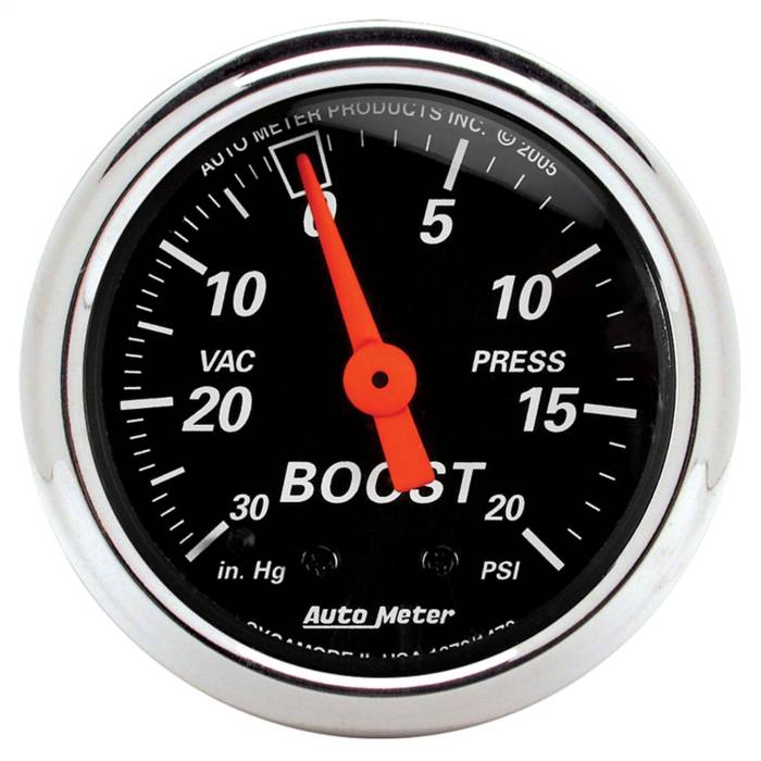 AutoMeter - AutoMeter Designer Black Mechanical Boost/Vacuum Gauge 1471