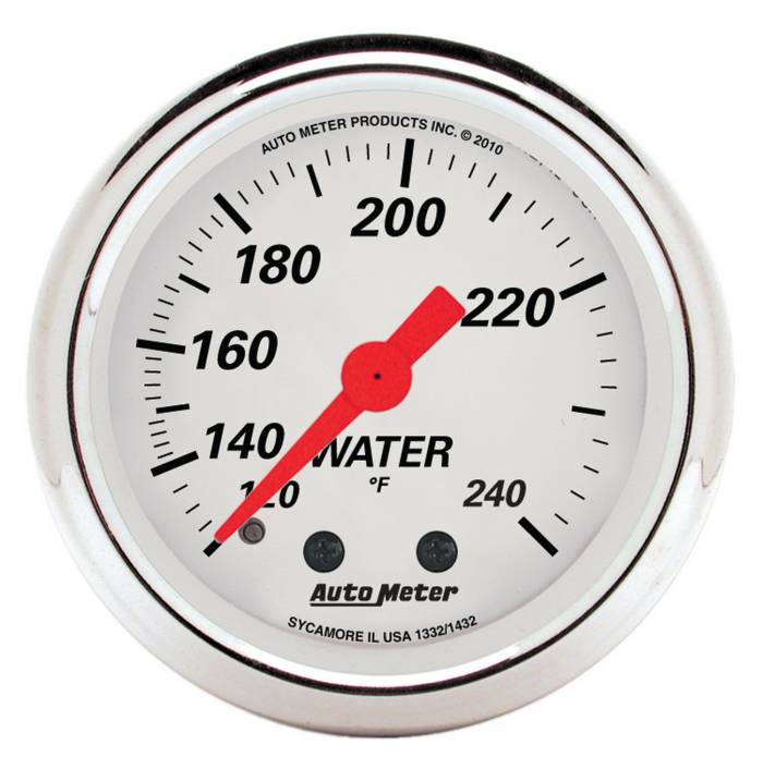 AutoMeter - AutoMeter Arctic White Mechanical Water Temperature Gauge 1332