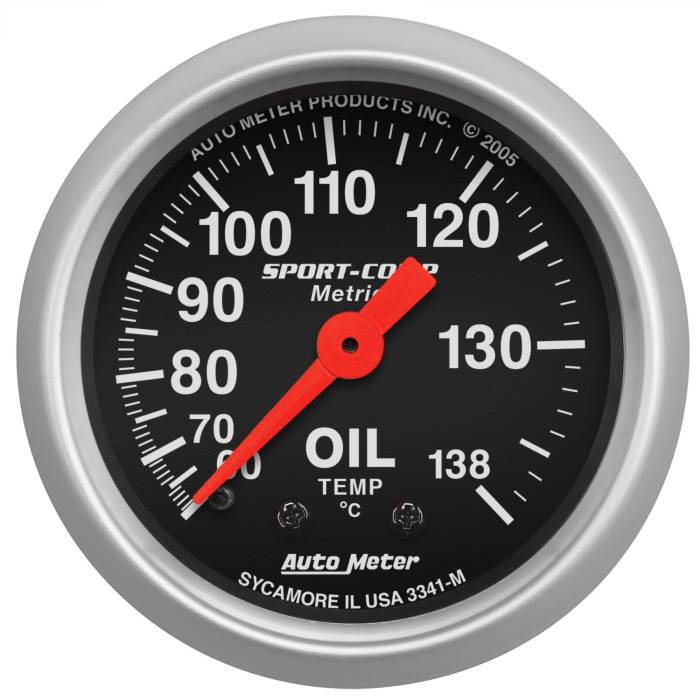 AutoMeter - AutoMeter Sport-Comp Mechanical Metric Oil Temperature Gauge 3341-M