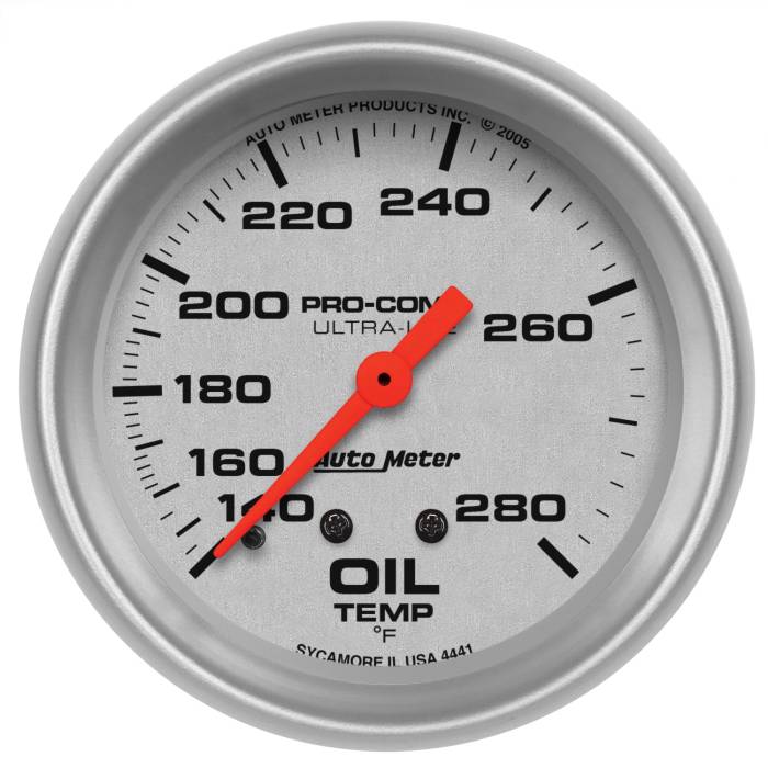 AutoMeter - AutoMeter Ultra-Lite Mechanical Oil Temperature Gauge 4441