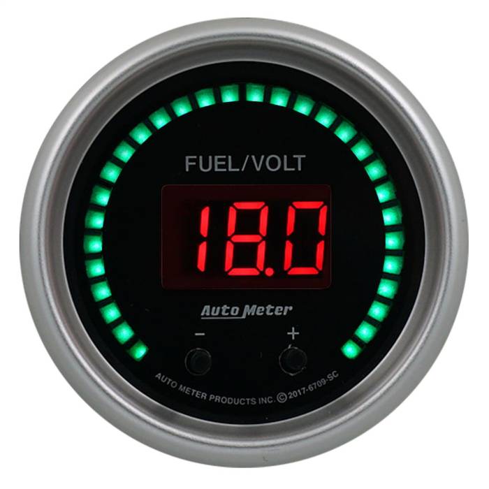 AutoMeter - AutoMeter Sport-Comp Elite Digital Fuel Level/Voltage Gauge 6709-SC