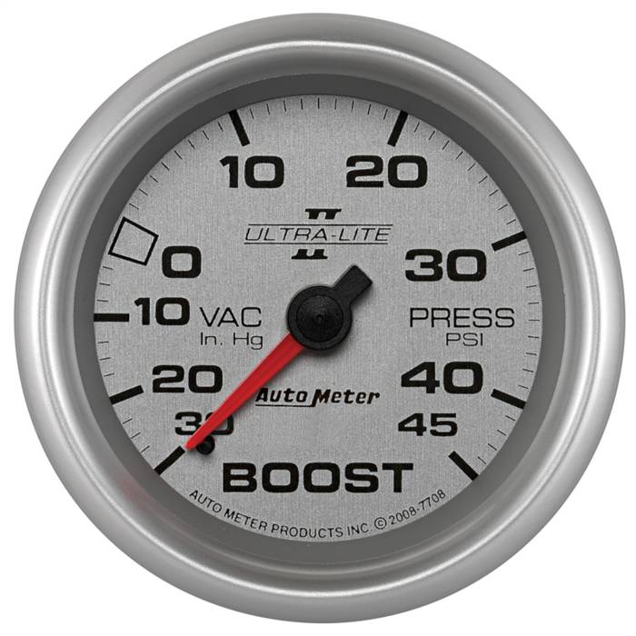 AutoMeter - AutoMeter Ultra-Lite II Mechanical Boost/Vacuum Gauge 7708