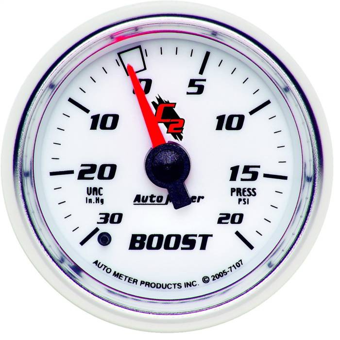 AutoMeter - AutoMeter C2 Mechanical Boost/Vacuum Gauge 7107